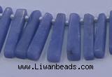 CTD3694 Top drilled 6*15mm - 8*35mm sticks blue angel skin gemstone beads