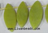 CTD37 Top drilled 10*35mm – 15*45mm marquise Korean jade beads