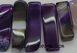 CTD372 Top drilled 10*20mm - 12*55mm wand purple agate beads