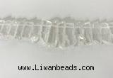 CTD3720 Top drilled 8*20mm - 10*50mm sticks white crystal beads