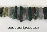 CTD3732 Top drilled 8*20mm - 10*50mm sticks Indian agate beads