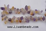 CTD376 Top drilled 15*20mm - 18*25mm nuggets amethyst & citrine beads