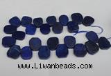 CTD380 Top drilled 18*25mm - 22*30mm freeform lapis lzuli beads