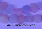 CTD3853 Top drilled 8*10mm - 10*12mm freeform morganite beads