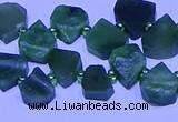 CTD3860 Top drilled 8*8mm - 10*12mm freeform Canadian jade beads