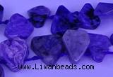 CTD3871 Top drilled 8*8mm - 12*13mm freeform charoite beads