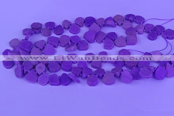 CTD3872 Top drilled 10*12mm - 14*16mm freeform kunzite beads