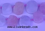 CTD3892 Top drilled 12*16mm - 13*17mm freeform morganite beads