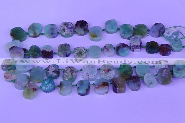 CTD3895 Top drilled 12*16mm - 13*18mm freeform Australia chrysoprase beads