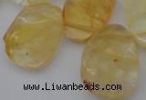 CTD391 Top drilled 20*25mm - 22*30mm freeform citrine beads