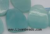 CTD392 Top drilled 20*25mm - 22*28mm freeform amazonite beads