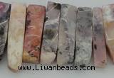 CTD395 Top drilled 8*18mm - 10*50mm wand pink opal gemstone beads