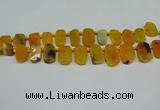 CTD4002 Top drilled 14*22mm - 22*42mm freeform agate gemstone beads