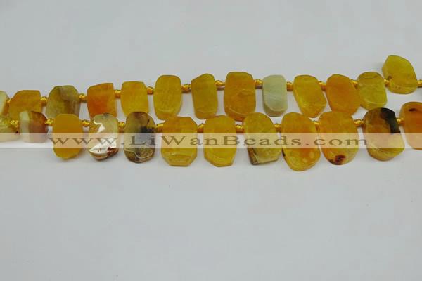 CTD4002 Top drilled 14*22mm - 22*42mm freeform agate gemstone beads