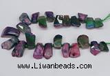 CTD4011 Top drilled 18*25mm - 25*35mm freeform agate beads