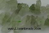 CTD411 Top drilled 6*15mm - 8*25mm nuggets green quartz beads