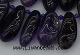 CTD448 Top drilled 10*20mm - 15*30mm freeform amethyst beads