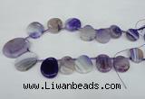 CTD501 Top drilled 20*30mm - 30*40mm freeform agate beads