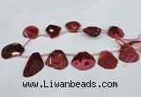 CTD506 Top drilled 25*30mm - 35*40mm freeform agate beads