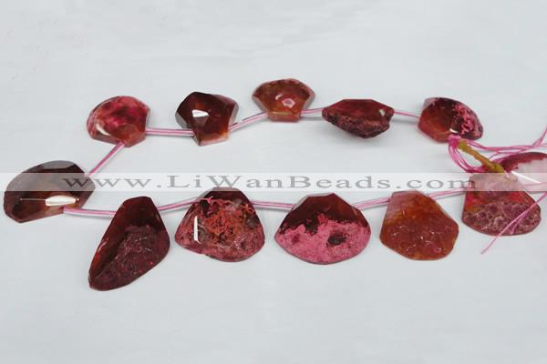 CTD506 Top drilled 25*30mm - 35*40mm freeform agate beads