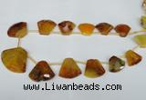 CTD507 Top drilled 25*30mm - 35*40mm freeform agate beads