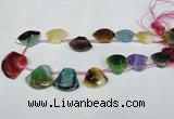 CTD510 Top drilled 25*30mm - 35*40mm freeform agate beads