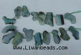 CTD515 Top drilled 15*25mm - 25*35mm freeform agate beads