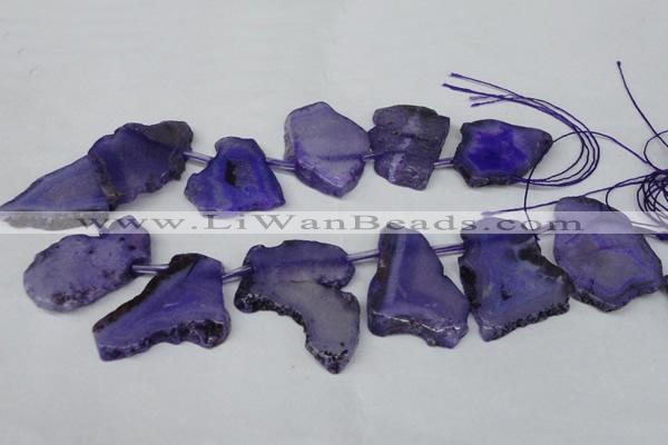 CTD520 Top drilled 20*30mm - 30*45mm freeform agate beads