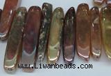 CTD525 Top drilled 10*25mm - 10*60mm wand plated agate beads