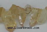 CTD540 Top drilled 8*15mm - 10*25mm nuggets plated quartz beads