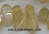 CTD541 Top drilled 12*20mm - 14*35mm nuggets plated quartz beads