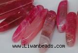 CTD585 Top drilled 6*20mm - 6*45mm wand agate gemstone beads