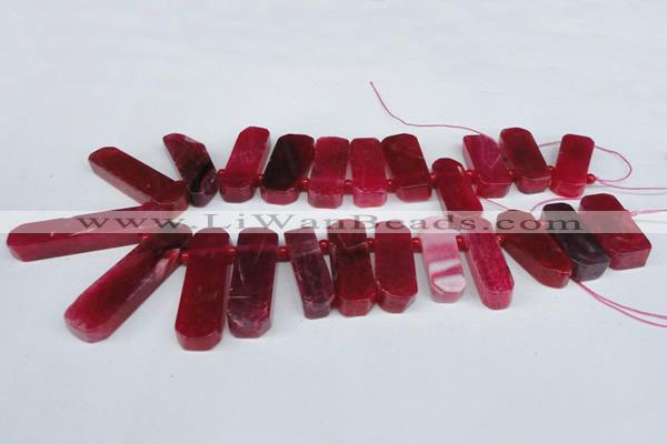 CTD592 Top drilled 12*30mm - 15*50mm wand agate gemstone beads