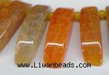 CTD597 Top drilled 10*30mm - 12*45mm wand agate gemstone beads