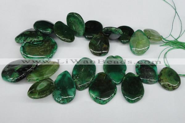 CTD612 Top drilled 25*30mm - 34*45mm freeform agate gemstone beads