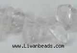 CTD624 Top drilled 8*15mm - 10*25mm faceted nuggets white crystal beads