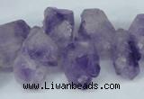 CTD630 Top drilled 8*12mm - 18*25mm faceted nuggets amethyst beads