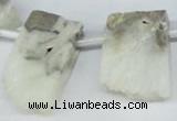 CTD645 Top drilled 15*25mm - 25*40mm freeform quartz beads