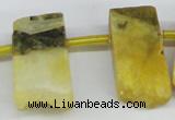 CTD648 Top drilled 15*25mm - 25*40mm freeform quartz beads