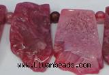 CTD658 Top drilled 25*40mm - 30*55mm freeform agate beads