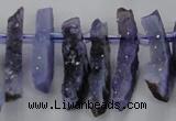 CTD672 Top drilled 10*25mm - 12*45mm wand agate gemstone beads