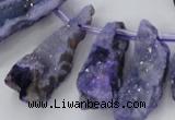 CTD680 Top drilled 12*20mm - 15*45mm freeform agate gemstone beads