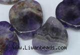 CTD691 Top drilled 18*25mm - 30*40mm freeform amethyst gemstone beads