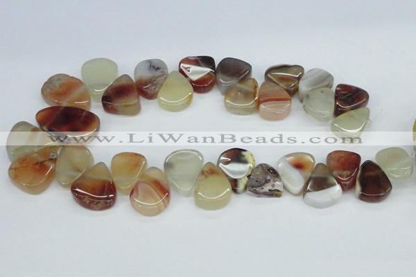 CTD696 Top drilled 18*25mm - 22*30mm freeform agate gemstone beads