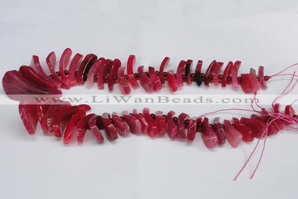 CTD711 Top drilled 12*25mm - 15*40mm wand agate gemstone beads