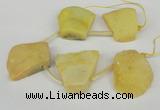 CTD760 Top drilled 25*30mm - 30*35mm freeform agate beads