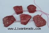 CTD761 Top drilled 25*30mm - 30*35mm freeform agate beads