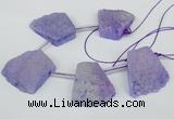 CTD762 Top drilled 25*30mm - 30*35mm freeform agate beads