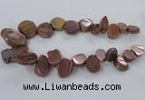 CTD788 Top drilled 15*20mm - 25*35mm freeform plated agate beads