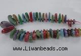 CTD793 Top drilled 15*25mm - 25*40mm freeform agate gemstone beads